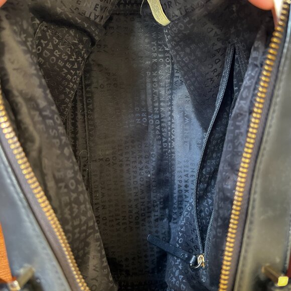 Black Leather Kate Spade Helena Studded Satchel - Missing crossbody strap. - Picture 5 of 16